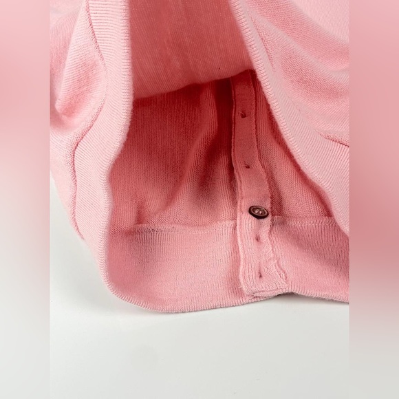 Vintage Izod Lacoste Cardigan Sweater Mens Size Small Pink Casual - Picture 9 of 12